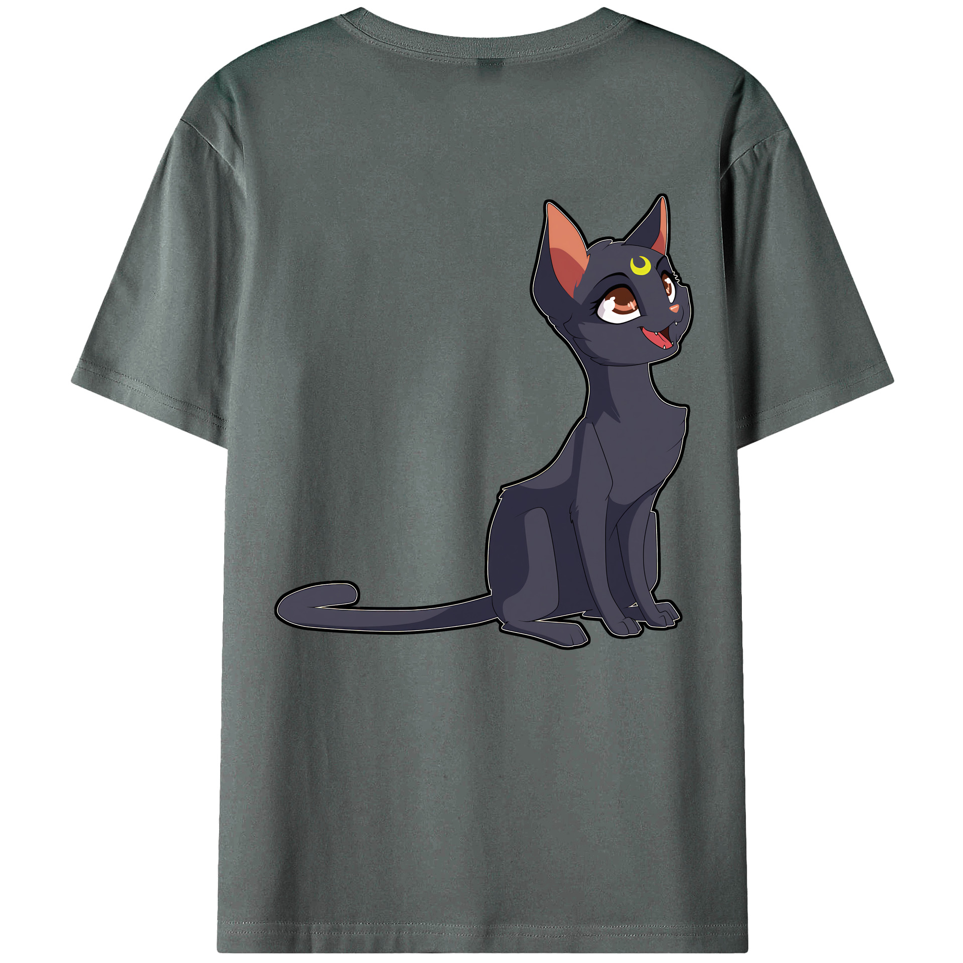 （画像用） 美少女戦士セーラームーン Sailor Moon 綿100％ メンズ半袖Tシャツ（バックプリント） 通気性